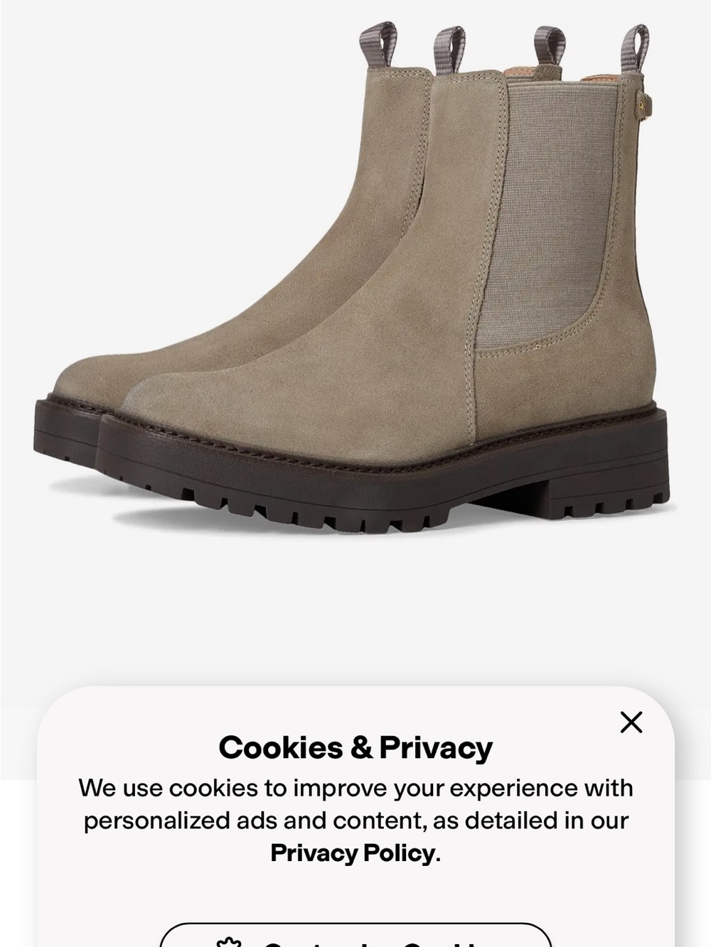 Laguna Chelsea Boot -Grey Suede